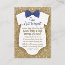 Bowtie Babyparty-Buch-Antrag-Karten-Einsatz
