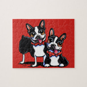 Bowtie Boston Terriers Off-Leash Art™