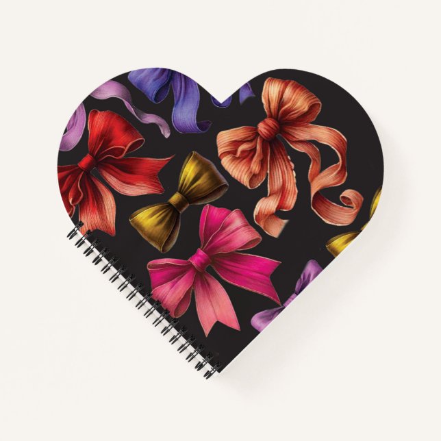 Bowtie for Dream - heartförmiges Notebook Notizbuch (Vorderseite)