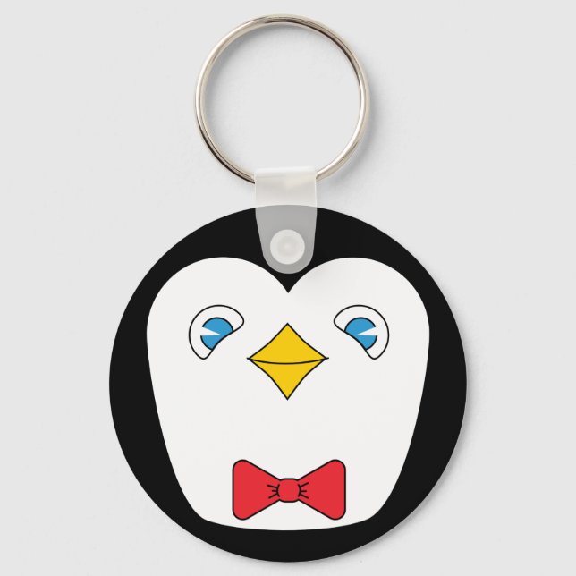 Bowtie Pinguin Schlüsselanhänger (Vorderseite)