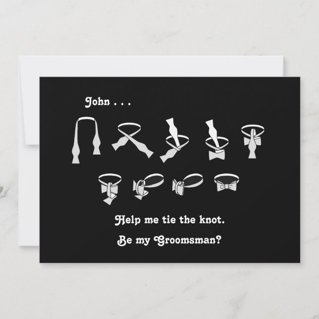 Bowtie Trauzeuge Request Einladung (Vorderseite)