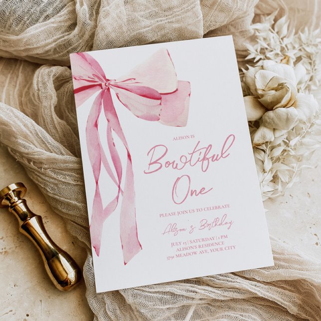 Bowtiful 1. Geburtstag Einladung (Von Creator hochgeladen)