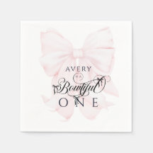 Bowtiful One 1st Birthday Pink Bow Girls