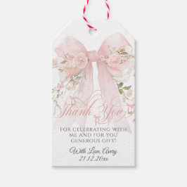 Bowtiiful One Photo 1st Birthday Floral Bow Girls Geschenkanhänger