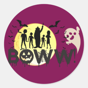 Boww! - Spookes ÜberraschungsHalloween Runder Aufkleber