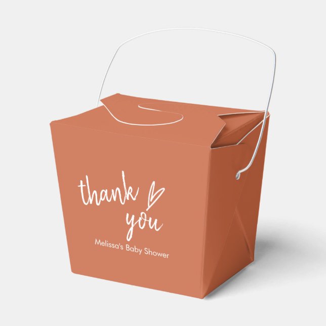 Box Boho Herz Minimal Terracotta Geschenkschachtel (Vorderseite)
