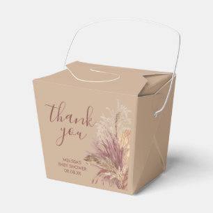 Box Boho Pampas Grass Mauve Pink Geschenkschachtel