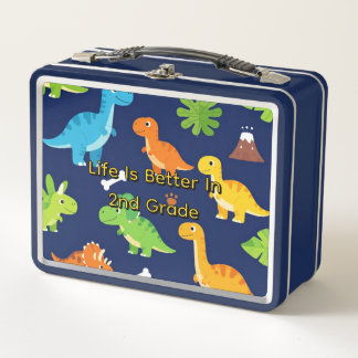 Box Boîte à lunch amusante de 2e année avec dinosaures