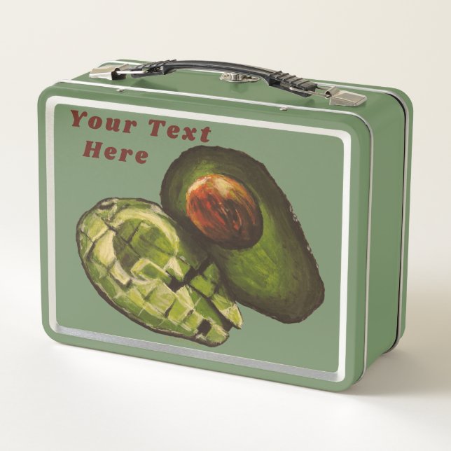 Box Boîte à lunch Avocado - Personnalisation facultati (Dos)