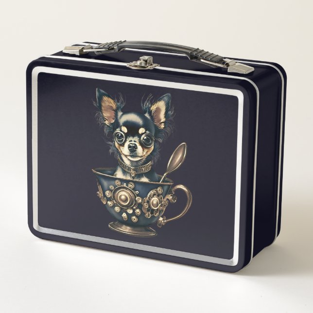 Box Boîte à lunch Chihauhau Puppy Steam Punk (Devant)