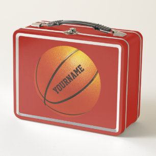 Box Boîte à lunch de basket-ball de nom personnalisé