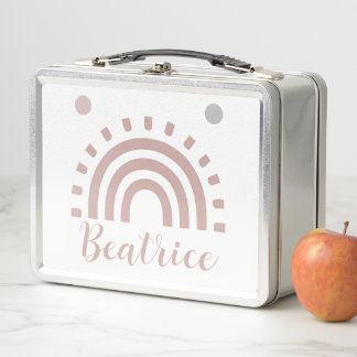 Box Boîte à lunch en métal arc-en-ciel personnalisée