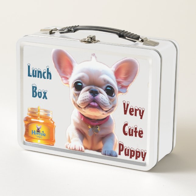 Box Boîte à lunch en métal chiot très mignonne (Devant)