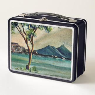 Box Boîte à lunch en métal classique - Baie de Naples,