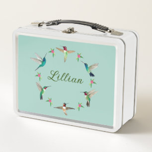 Box Boîte à lunch en métal colibri personnalisée