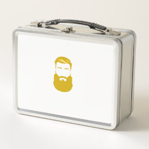 Box Boîte à lunch en métal de la barbe jaune
