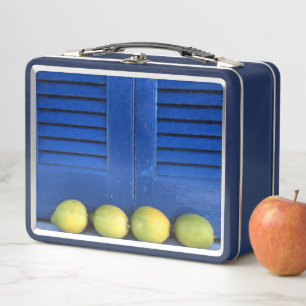 Box Boîte à lunch en métal Fenêtre Bleue Citron
