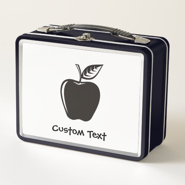 Box Boîte à lunch en métal noir Apple (Devant)
