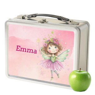 Box Boîte à lunch en métal pour enfants - Fée rose per