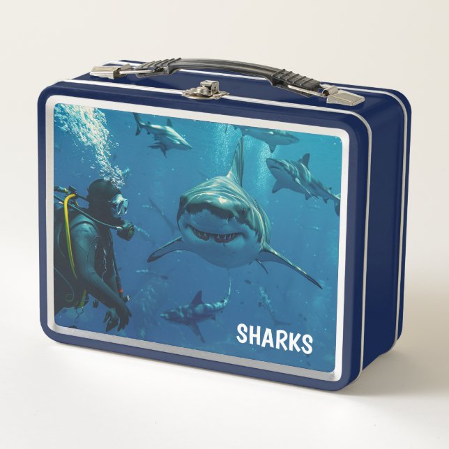 Box Boîte à lunch en métal requins (Devant)