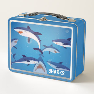 Box Boîte à lunch en métal requins