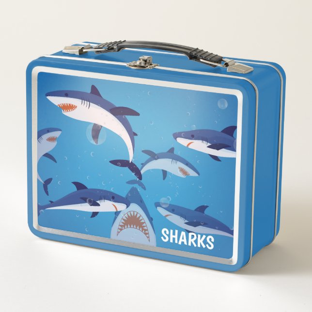 Box Boîte à lunch en métal requins (Devant)