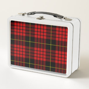 Box Boîte à lunch en métal tartan rouge