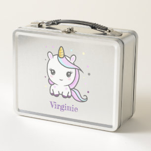 Box Boîte à lunch en métal Unicorne mignonne