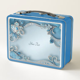 Box Boîte à lunch Florale Ornat Bleu