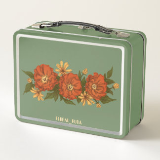 Box Boîte à lunch florale verte