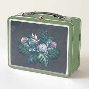 Box Boîte à lunch Hawaiian Protea et Monstera Retro