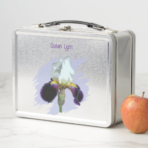 Box Boîte à lunch Iris Violet et Blanc