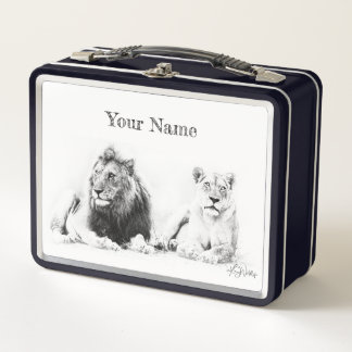 Box Boîte à lunch Lion & Lioness - Cadeau personnalisé