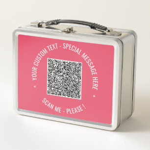 Box Boîte à lunch métallique avec code QR personnalisé