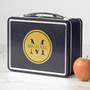 Box Boîte à lunch métallique avec Monogramme personnal