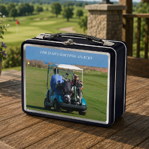 Box Boîte à lunch métallique Golfeur Caddy de snacks a