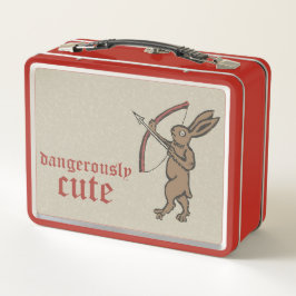 Box Boîte à lunch métallique Lapin Archer Médiéval