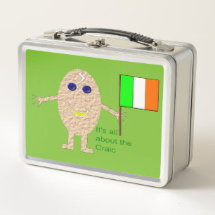 Box Boîte à lunch métallique œuf irlandais patriotique