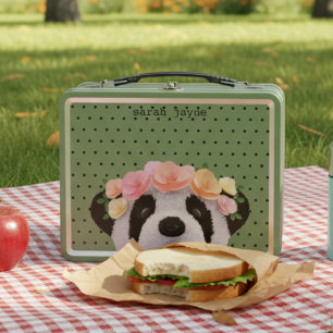 Box Boîte à lunch métallique personnalisée avec ours p