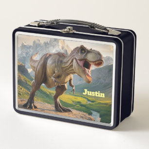 Box Boîte à lunch métallique personnalisée T-Rex Dinos