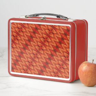 Box Boîte à lunch - Motif Snakeskin en rouge