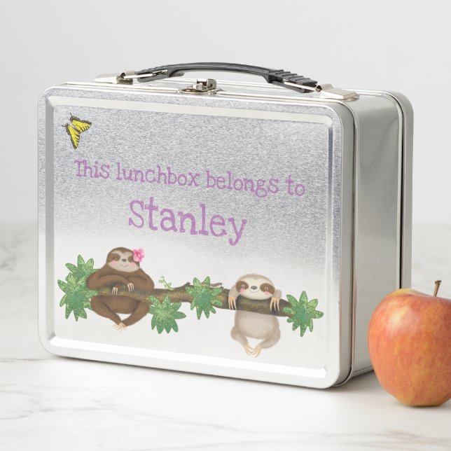 Box Boîte à lunch personnalisée Stanley Sloth (violet) (En situation)
