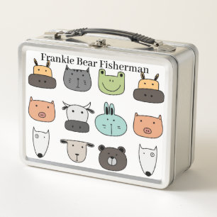 Box Boîte à lunch Personnaliser - Visages animaux