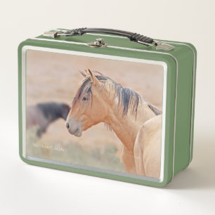 Box Boîte à lunch portrait de cheval sauvage