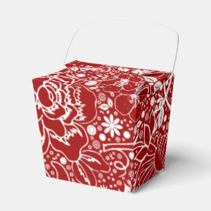 Box "Botanische Schönheiten Rot-Take-Out" Geschenkschachtel