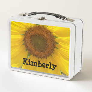 Box Bright Yellow Sunflower Boîte à lunch en métal