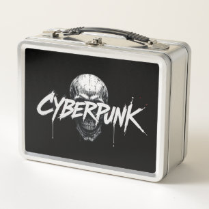 Box Crâne Graffiti Cyberpunk   Boîte à lunch en métal
