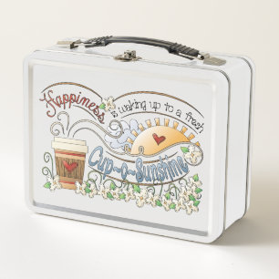 Box Cute Café Inspiration Métal Boîte à lunch
