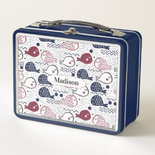 Box Cute Motif de poisson personnalisé boîte à lunch