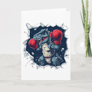 Box-Dinosaur Boxer T-Rex Kickboxen Dino Boxen Karte